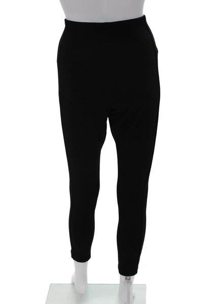 Lysse Women Ankle Leggings Black Viscose Solid Inseam 24in Size L