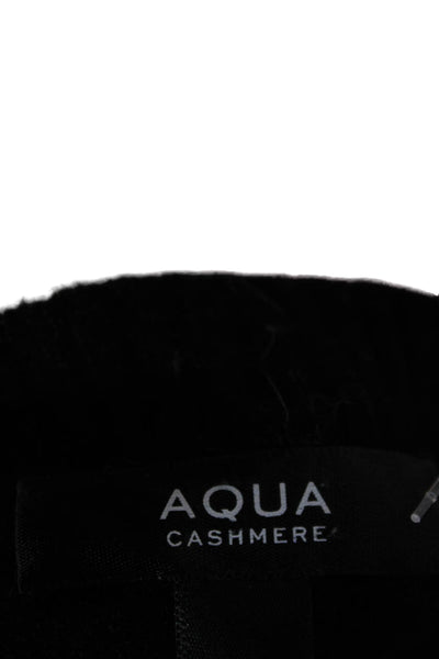 Aqua Womens Cashmere Crewneck Pullover Black Long Sleeve Size M
