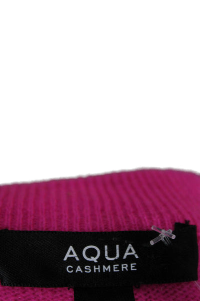 Aqua Women Cashmere V-Neck Pullover Pink Long Sleeve Size M
