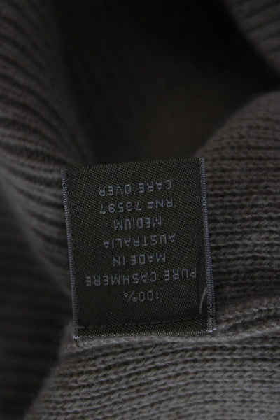Raffi Mens Cashmere Mock Neck Pullover Beige Size M