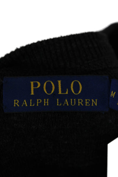 Polo Ralph Lauren Mens Pullover Sweater Gray Crewneck 100% Cotton Size M