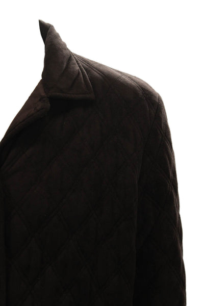 Lauren Ralph Lauren Women Quilted Brown Button Jacket Size L