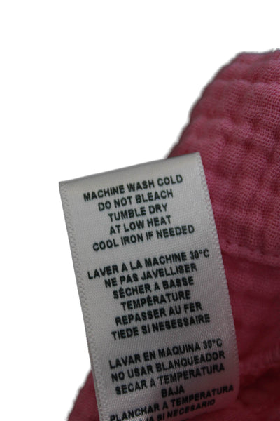 Sundry Women Basic Cotton Square Neck Sleeveless Tank Solid Pink Size M