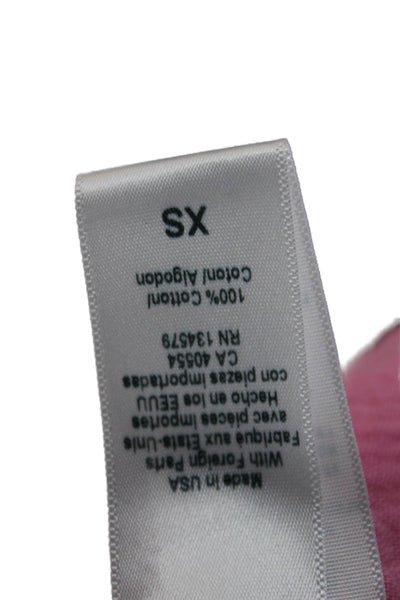 Sundry Womens Basic Tank Pink Cotton Square Neck Sleeveless Pullover Size 0