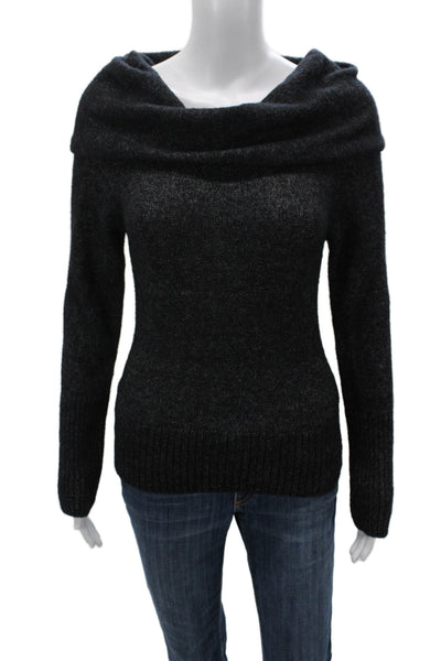 Closed Womens Pullover Sweater Cowl Neck Long Sleeve Cotton Gray Size XS