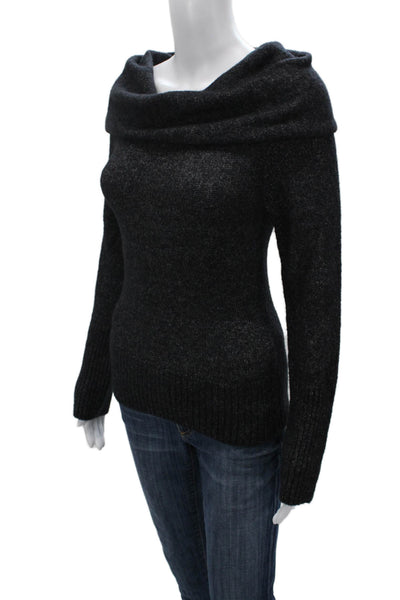 Closed Womens Pullover Sweater Cowl Neck Long Sleeve Cotton Gray Size XS