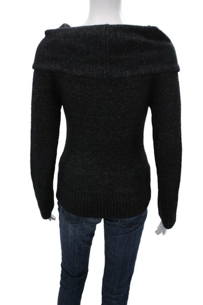 Closed Womens Pullover Sweater Cowl Neck Long Sleeve Cotton Gray Size XS