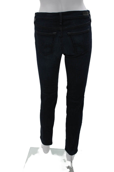 AG Adriano Goldschmied Womens Skinny Jeans Blue Low Rise Cotton Size 27