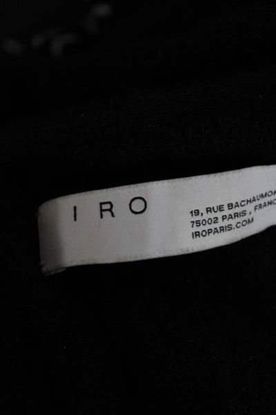IRO Womens Pullover Crew Neck Wool Blend Black Long Sleeve Size S
