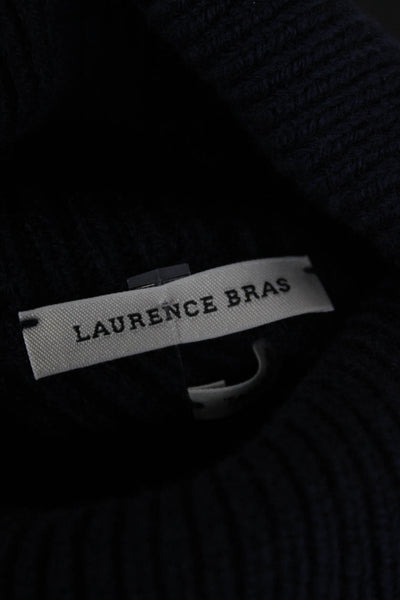 Laurence Bras Womens Pullover Turtleneck Lambswool Blue Long Sleeve Size S