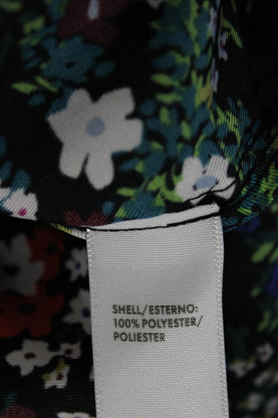Rebecca Minkoff Women Black Floral Wrap Skirt Size M