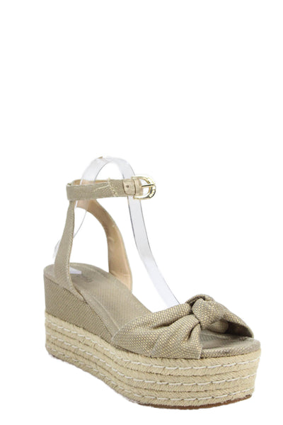 Michael Michael Kors Women's Open Toe Ankle Buckle Sandals Beige Size 9