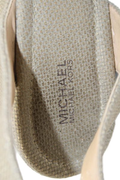 Michael Michael Kors Women's Open Toe Ankle Buckle Sandals Beige Size 9