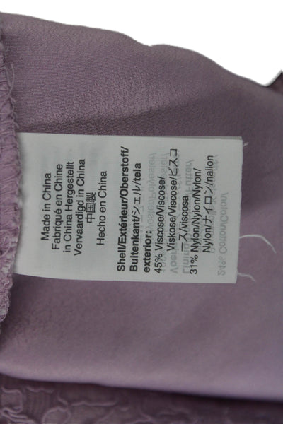 J Crew Womens Purple Sleeveless High Neck Viscose Floral Basic Blouse Size S
