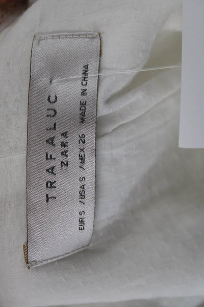 Zara Trafaluc Womens Biker Blazer White Long Sleeve Size S