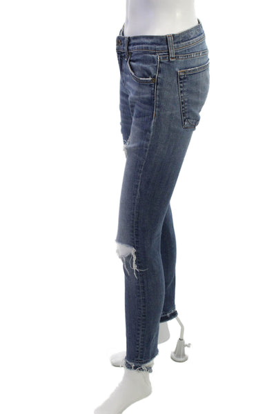 Rag & Bone Women Skinny Jeans Blue Low Rise Cotton Blend Size 25