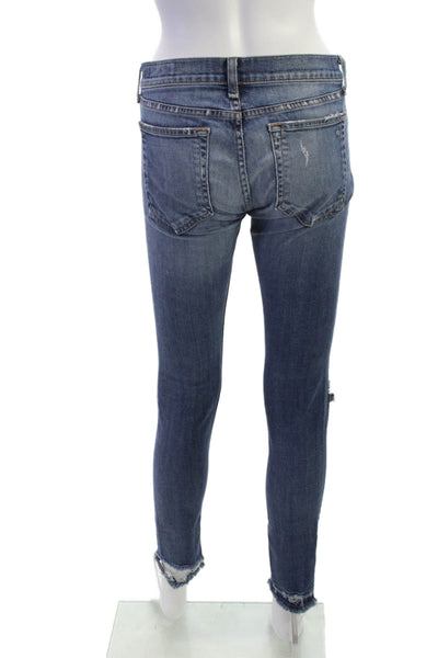 Rag & Bone Women Skinny Jeans Blue Low Rise Cotton Blend Size 25