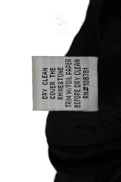 Niteline Women Sheath Dress Black V-Neck Short Sleeve Mini Rayon Zip Size 10
