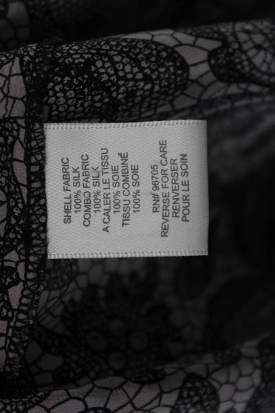 Rebecca Taylor Women Wrap Dress Black V-Neck Long Sleeve Knee Length Size 4