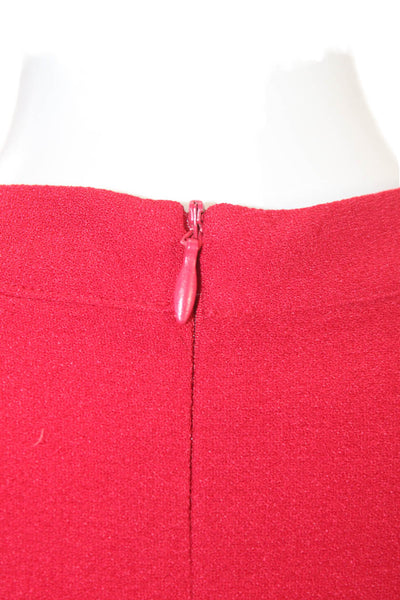London Times Women Shift Dress Red Sleeveless High Neck Above Knee Size 10