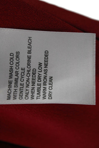 London Times Women Shift Dress Red Sleeveless High Neck Above Knee Size 10