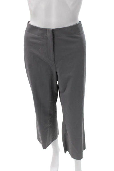Lafayette 148 New York Womens Capri Pants Gray Polyester Blend Size 8