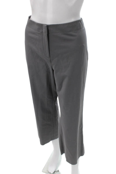 Lafayette 148 New York Womens Capri Pants Gray Polyester Blend Size 8