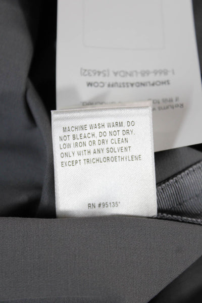 Lafayette 148 New York Womens Capri Pants Gray Polyester Blend Size 8