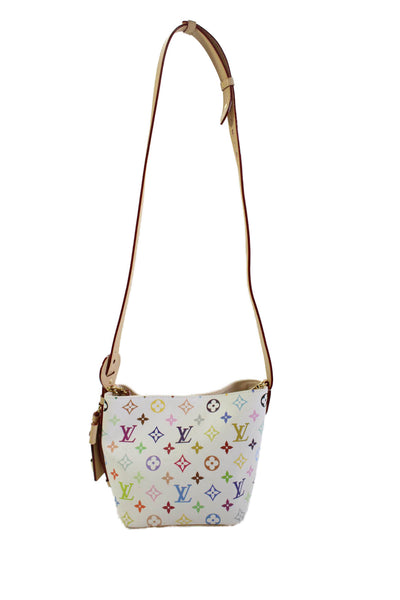 Louis Vuitton X Murakami Womens Monogram Coated Canvas Shoulder Handbag White