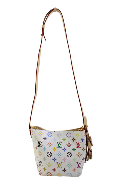 Louis Vuitton X Murakami Womens Monogram Coated Canvas Shoulder Handbag White