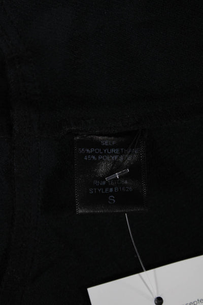 Pomander Place Women Black Collared Long Sleeve Tunic Button Up Size S