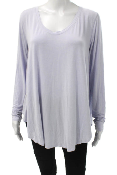 Lululemon Womens Purple Modal V-Neck Long Sleeve Basic T-Shirt Size 6