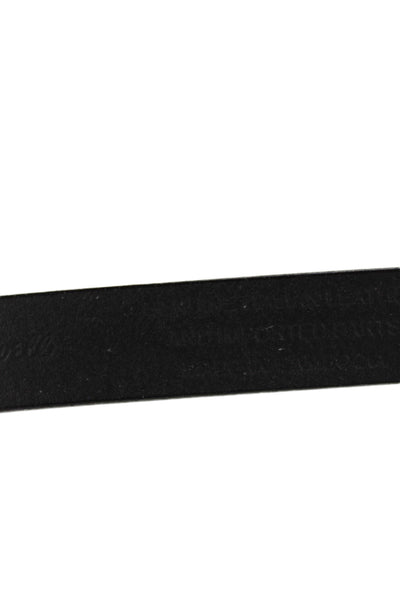 Madewell Womens Leather Gold Tone Skinny Belt Black Size Large