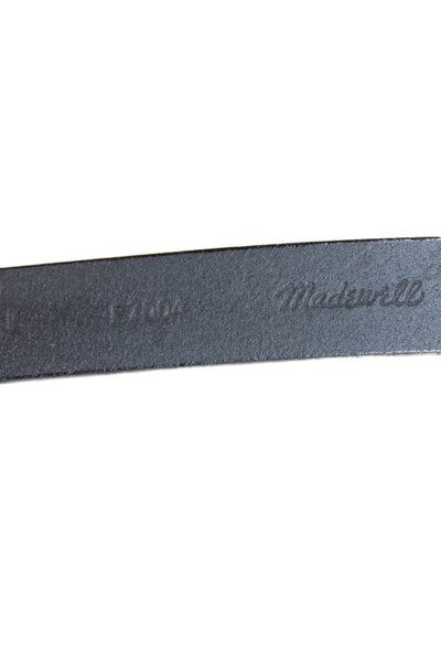 Madewell Womens Leather Gold Tone Skinny Belt Black Size Large