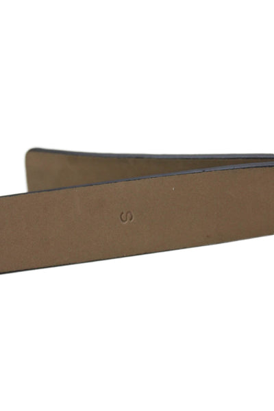 J Crew Womens Suede Gold Tone Buckle Skinny Belt Black Size Small