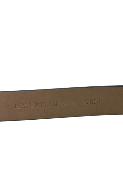 J Crew Womens Suede Gold Tone Buckle Skinny Belt Black Size Small