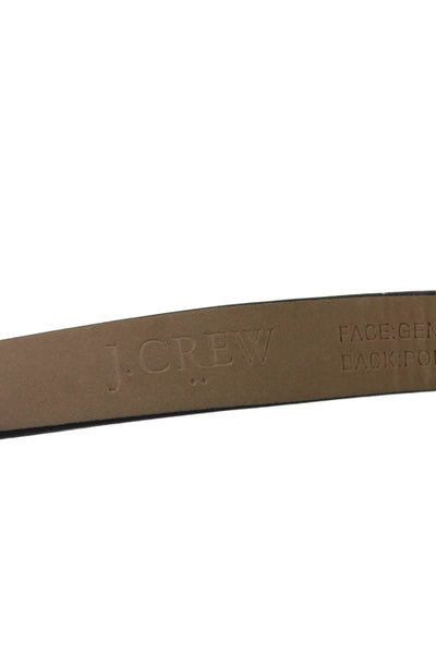 J Crew Womens Suede Gold Tone Buckle Skinny Belt Black Size Small
