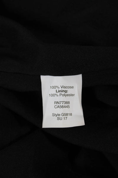 Madewell Womens Black V Neck Shift Dress Short Sleeve 100% Viscose Size 0