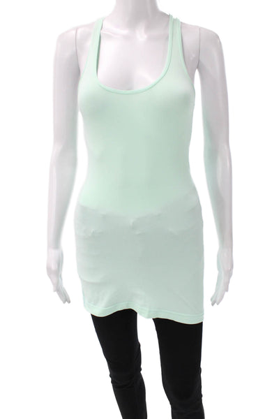 Lululemon Women Tank Green Nylon Scoop Sleeveless Size 4