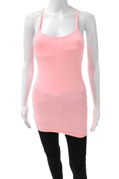 Lululemon Women Basic Scoop Neck Sleeveless Tank Pink Nylon Blend Size 4