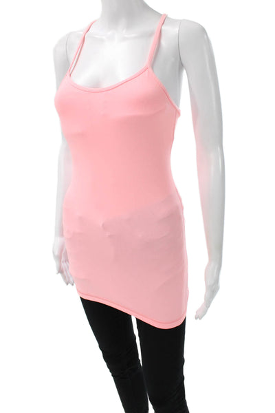 Lululemon Women Basic Scoop Neck Sleeveless Tank Pink Nylon Blend Size 4