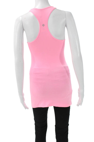 Lululemon Womens Basic Pink Scoop Neck Sleeveless Tank Size 4