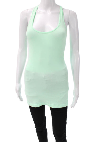 Lululemon Women Green Scoop Neck Sleeveless Nylon Blend Basic Tank Size 4