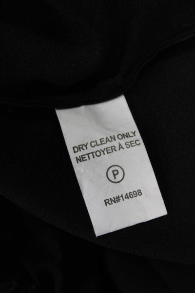Ramy Brook Womens Basic Black Silk Boat Neck Long Sleeve Blouse Size XS