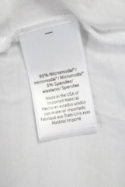Beyond Yoga Women Basic Tank Sleeveless White Micromodal Round Neck Size S