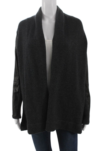 Vince Womens Cardigan Gray Wool Collared Long Sleeve Solid Size XS