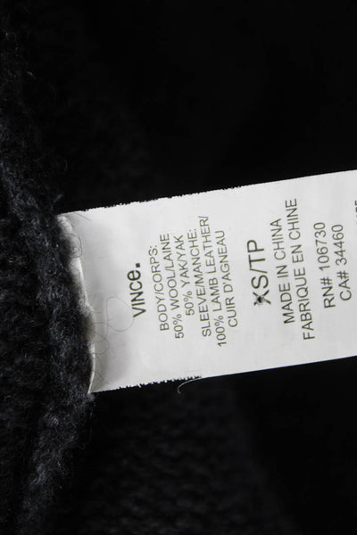 Vince Womens Cardigan Gray Wool Collared Long Sleeve Solid Size XS