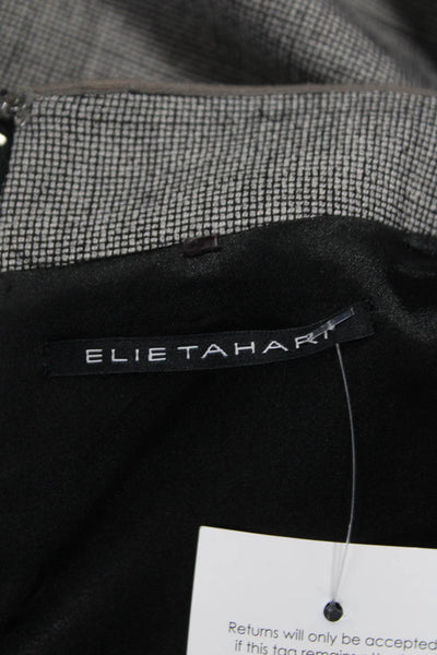 Elie Tahari Womens Gray Sheath Dress Knee Length Sleeveless Zip Size 6