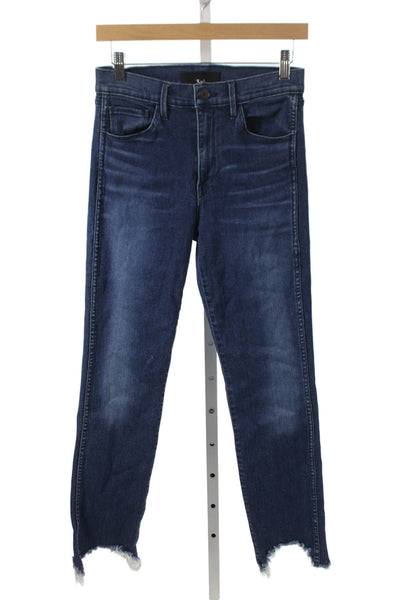3x1 NYC Womens Ankle Jeans Blue High Rise Button Cotton Size 27