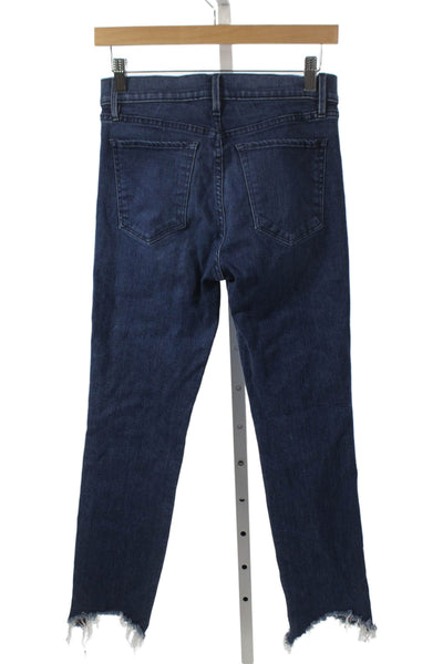 3x1 NYC Womens Ankle Jeans Blue High Rise Button Cotton Size 27